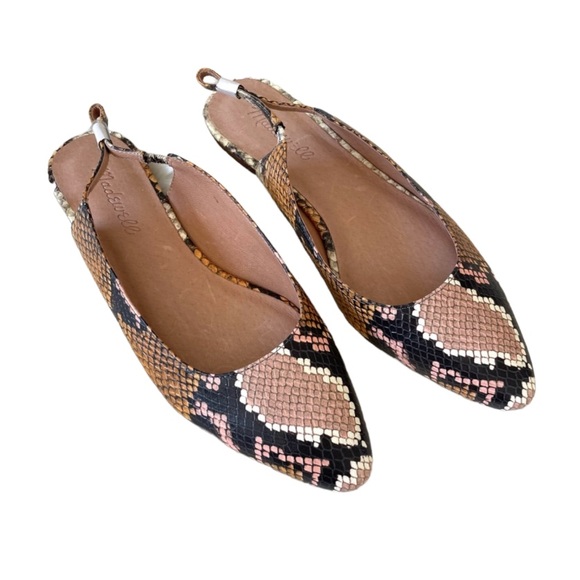 Madewell Shoes - New Madewell Shoes Madewell Margo Snakeskin Embossed Slingback